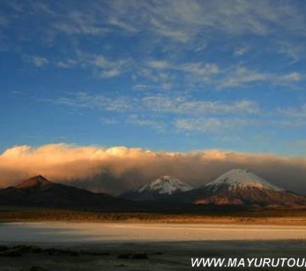 Volcanes Payachatas en el norte de Chile
